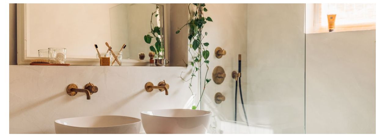 Innenraum mit Beton-Ciré in natürlichen Farben