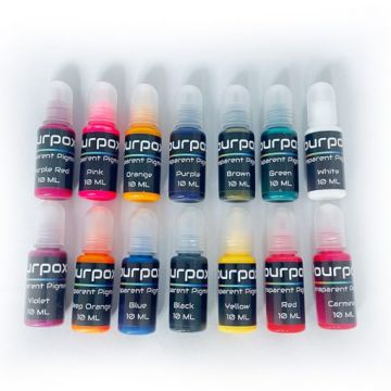 PourPoxy Transparentes Pigment 14-teiliges Set